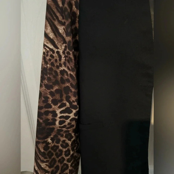 Mustard Seed Blazer bolero high back leopard black party dressy  USS office rare - Picture 3 of 5